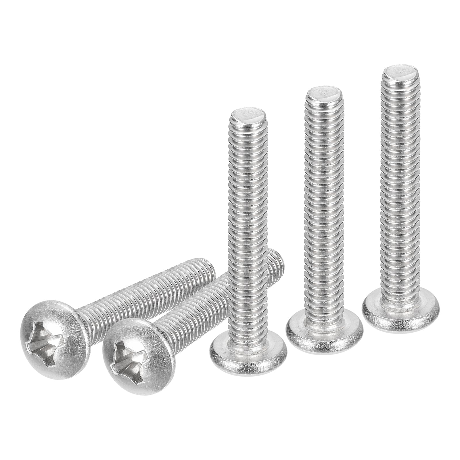 DTGN 5/16-18x2" Pan Head Machine Screws, 15Pcs 304 Stainless Steel, Phillips Drive, UNC Full Thread, Bright Finish, Screws Bolts Kit