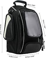 Dracarys Magnetic Motorcycle Tank Bag Waterproof Oxford Black Universal view 2
