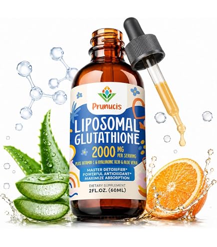 BodyHealth Liposomal L-Glutathione 100 mg – Lemon Mint Flavor | Supports Detox, Liver & Immune Health | Vegan, Non-GMO, Gluten-Free