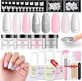 SAVILAND 22Pcs Dip Powder Nail Kit Starter 4 Colors Liquid Set French Manicure view 1