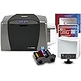 Fargo DTC1250e Single Sided ID Card Printer & Complete Supplies Package with Silver Edition Bodno Software