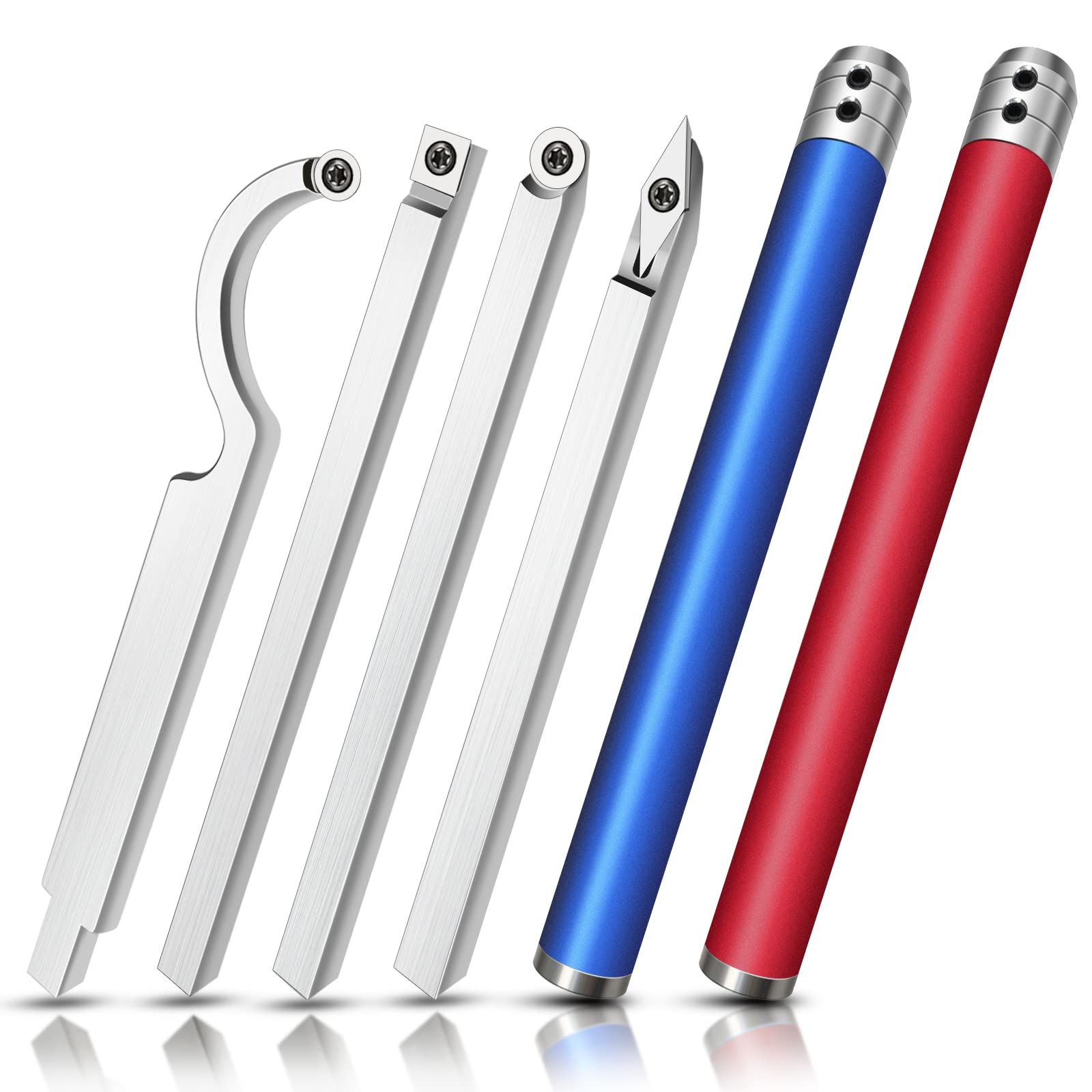 12mm Interchangeable Aluminum Alloy Grip Handle For Carbide Tipped Woodturning Lathe Tool Bar With Hexagon Wrench