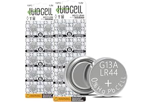 hilocell LR44 Batteries 20 Pack, AG13 Button Cell Battery, 1.5V Long Lasting A76 303 357 Alkaline Coin Batteries Replacement Set for Calculator Watches Toys