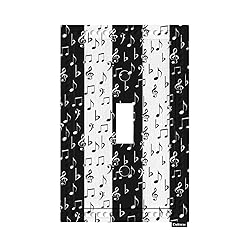 Cuitxrac Music Theme Single Toggle Wall Plate Black