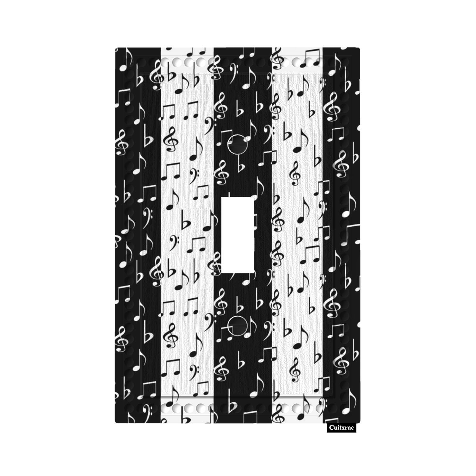 Cuitxrac Music Theme Single Toggle Wall Plate Black