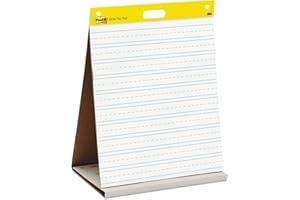 Post-it® Tabletop Easel Pad with Primary Lines, White With Primary Lines, 20" x 23" (MMM563PRL)