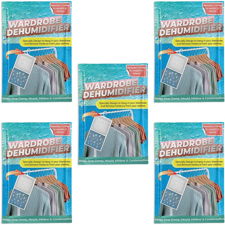 ACCURATE 210g Hanging Wardrobe Dehumidifier Moisture Absorber Damp Mould 5