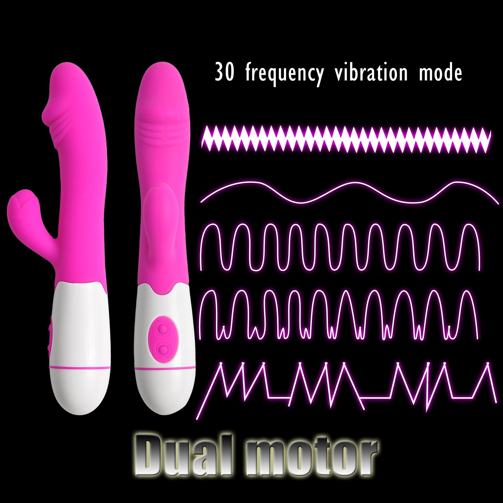 Tracy\'s Dog Vibratoren für Sie Silikonvibrator - Sexspielzeug für Frauen Zur Stimulation von Klitoris Und G-Punkt - Erotik Spielzeug, Dildo, Rabbit Vibrator Mit 30 Vibrationsstufen – Wasserfest