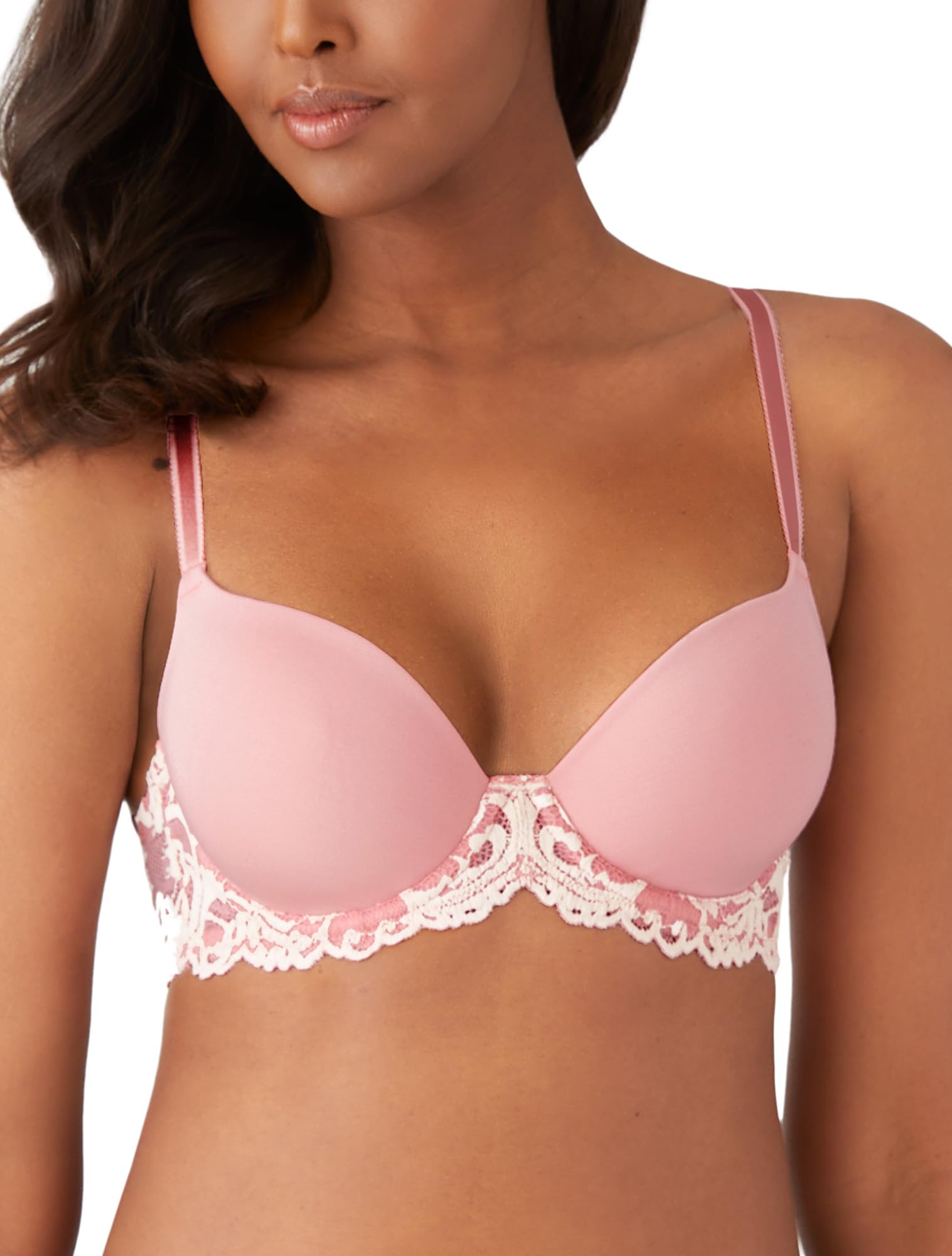 Wacoal Women’s Instant Icon Contour Bra, Bridal Rose/Crystal Pink, 38D