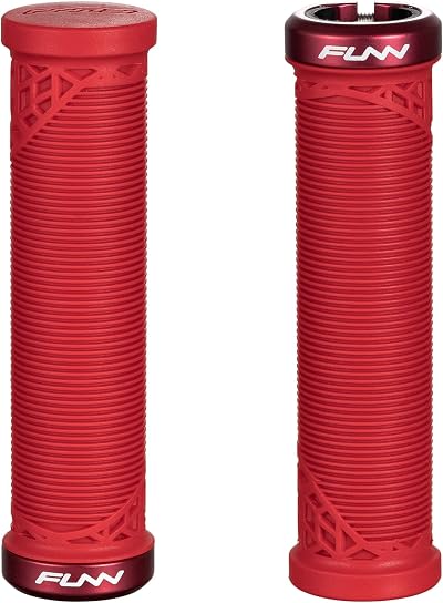 Funn Hilt JR Mountain Bike Grips 19mm Lock On Clamp Red 115mm