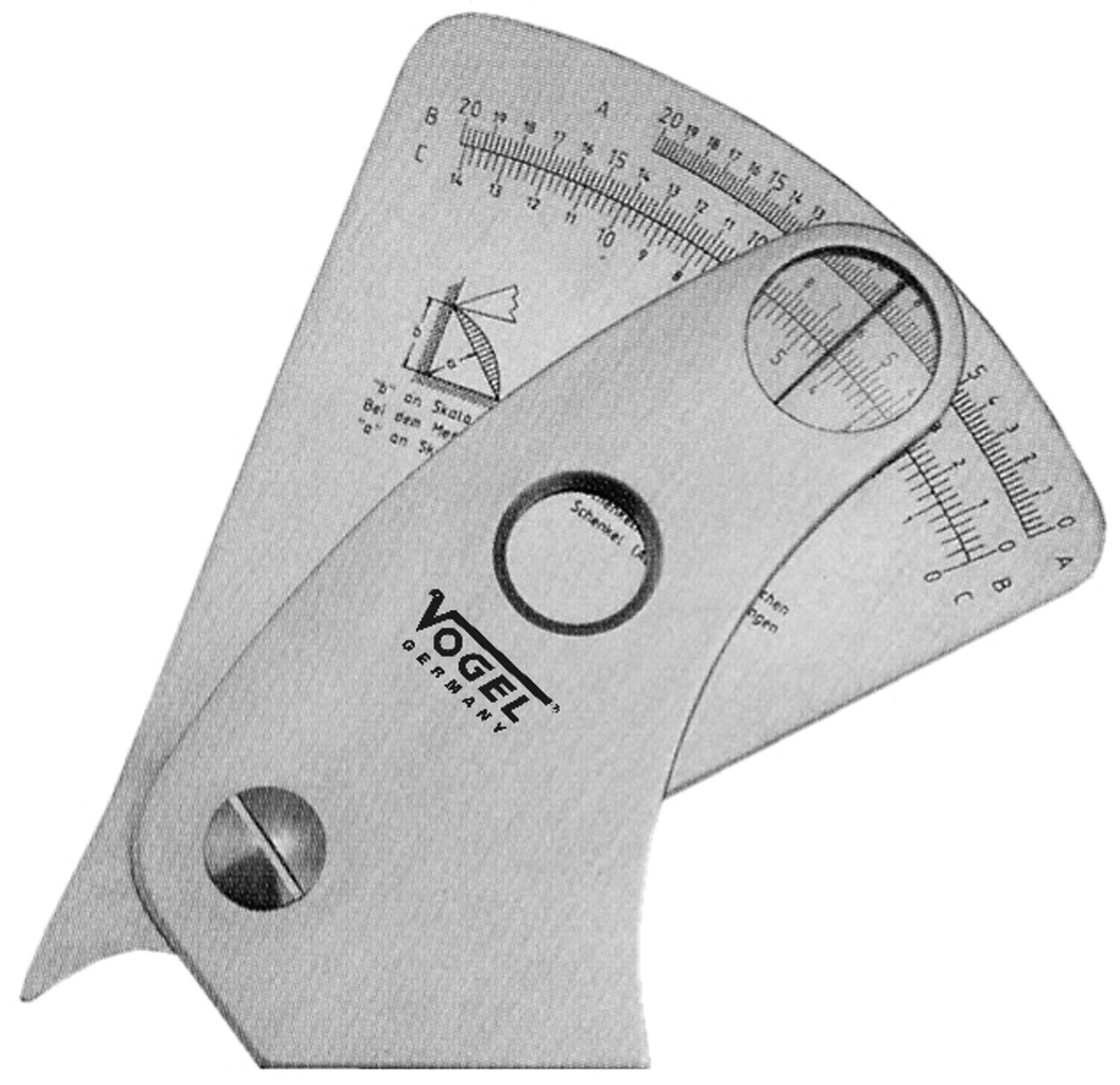 Vogel 474404 Welding Seam Empty (Measuring Range 0.1 mm with Reading Window, Stainless and Hardened Steel) Grey