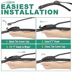 16" 16" 12" Windshield Wiper Blades Replacement for