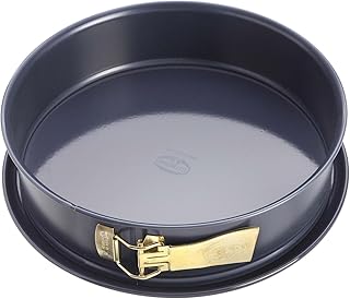 Dr. Oetker Springform Ø 24 cm BACK-LIEBE EMAILLE, Backform mit schnitt- & kratzfestem Flachboden mit Emaille-Versiegelung, runde Kuchenform mit Ring aus Stahlblech (Farbe: Blau), Menge: 1 Stück