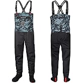 NAVIS MARINE Men’s 4-Layer Waterproof Stockingfoot Chest Waders – Breathable Adjustable Bib Pants for Fishing & Hunting