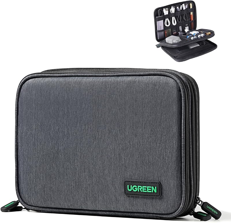 UGREEN Travel Cable Organizer Large Capacity Tech Pouch for Gadgets