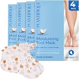 PLANTIFIQUE Hydrating Foot Mask Socks 4 Pairs Shea Butter Deep Moisturize Soft