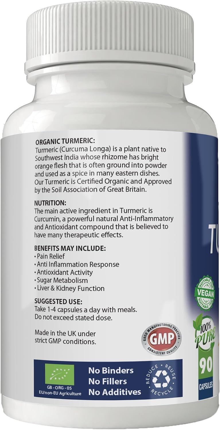 Simply Pure Organic Turmeric, 90 count (Pack of 1) - Image 3