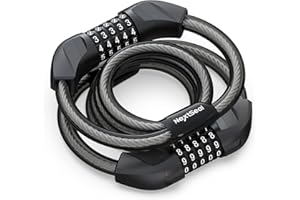 NextSeal Scooter Lock, Bike Locks, 5-Digit Combination Bike Cable Lock, Cadenas Trotinette Electrique, Anti-Theft 105CM/12MM 
