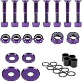 Dime Bag Skateboard Truck Hardware Refresh Kit - Complete with Mounting Bolts, Kingpin and Axle Nuts, Spacers, and Bearing Washers - Chose Color and Size