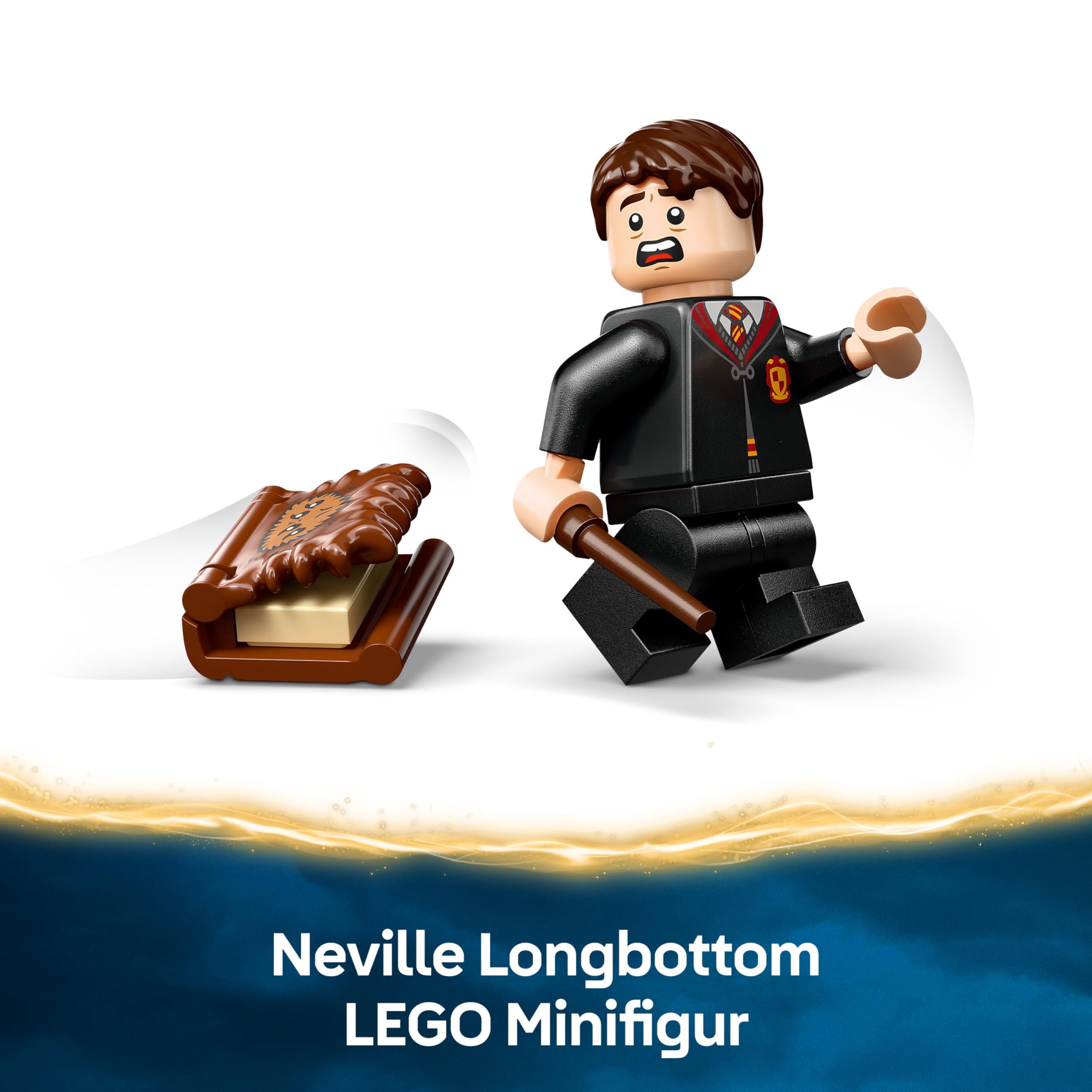 LEGO Harry Potter Beißendes Monsterbuch der Monster – Interaktives Spielzeug mit Rückziehmotor und beißendem Mund – mit Neville Longbottom Mini-Figur – Geschenk für Kinder, Harry Potter Fans – 76449 4