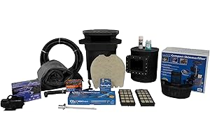 HALF OFF PONDS Savio Signature 4,000 GPH Submersible Pump Pond Kit 15' x 20' EPDM Rubber Pond Liner & UV Clarifier, Waterfall Filter, Skimmer, Lighting & Plumbing Backyard Water Garden
