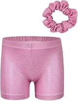 Gogokids Girls Three-Piece Gymnastics Set Leotard Shorts Hairband Gradient view 2
