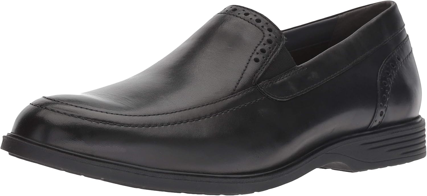 Hush Puppies Men's Shepsky Slip on Loafer, Black Leather, Numeric_9