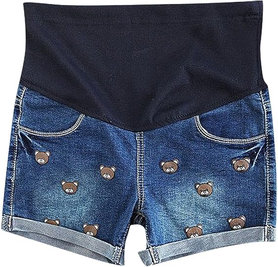 elastic waist maternity shorts