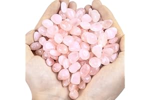 FORBY 3lb Natural Bulk Rose Quartz Tumbled Polished Stones Crystal Set Quartz Stone Kit Real Raw Stones for Home Decoration Reiki Gifts Energy Therapy Beginners-Stone Size 10-15 MM