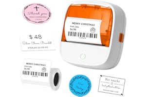 FLYFAR B21 Label Maker Machine with Tape，Portable Thermal Label Printer, Bluetooth Label Printer for School, Office, Home，Mini Thermal Sticker Maker with Multiple Templates and 1.6'' x 1.18'' Label