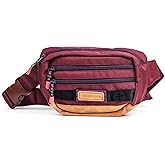Wilderdog Utility Fanny Pack stores Treats, Balls, Keys in 3 Pockets with adjustable strap and Poop Bag dispenser (Huckleberry)