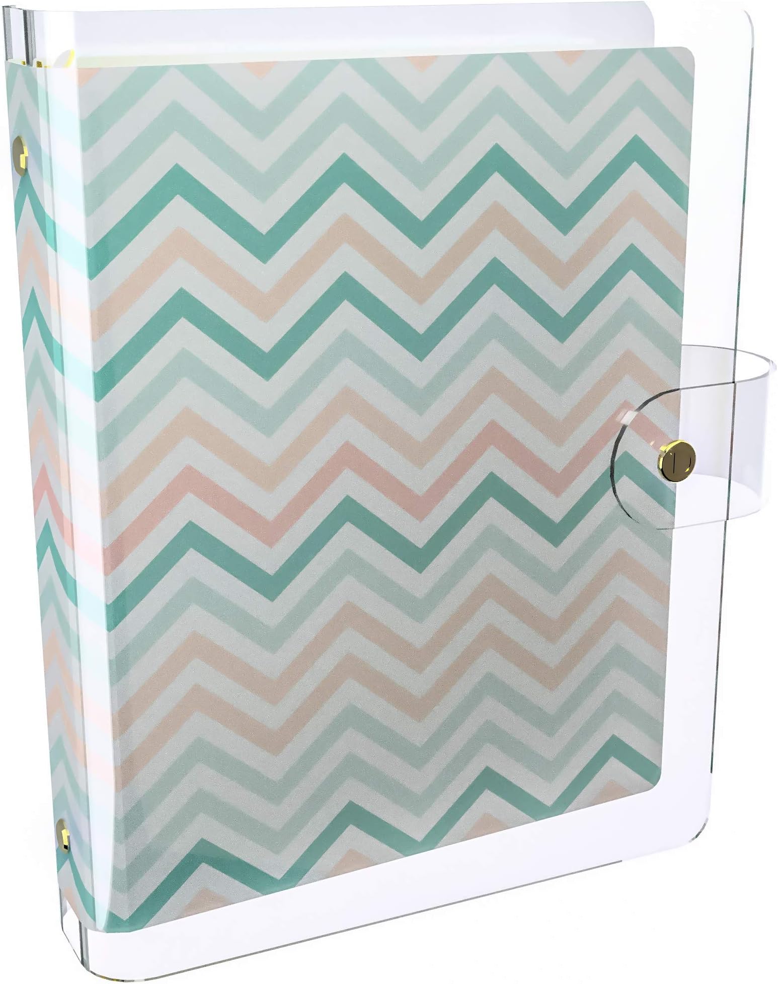 Discagenda Clarity Transparent Nested Clear PVC Planner Personal Organizer (Chevron, Discbound A5 / Junior Size)