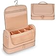 SITHON Double Layer Travel Carrying Case for Dyson Airwrap Styler/Shark Speedstyle Flexstyle, Large Capacity Water Resistant Hanging Storage Organizer Bag for Dyson Supersonic (Bag Only) (Rose Gold)
