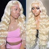 Alimubi 613 13x6 Lace Front Wig Human Hair 200 Density 613 Lace Front Wig Human Hair 30 Inch Body Wave Blonde Wig Human Hair(