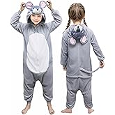 SFENGQING Kids Mouse Onesie Cosplay Animal Costume Christmas Halloween Fleece Jumpsuit Bodysuit Cartoon Outfit
