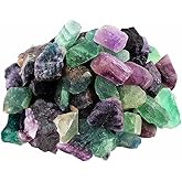 rockcloud 1 lb Natural Crystals Raw Rough Stones for Cabbing,Tumbling,Cutting,Lapidary,Polishing,Reiki Crytsal Healing,Fluorite
