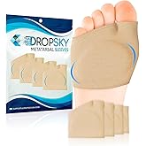 Dropsky Metatarsal Pads for Women and Men – 4 Packs – Gel Metatarsal Foot Pads, Ball Foot Cushion, Adjustable & Non-Slip Pads for Pain Relief, Metatarsalgia Insoles, Morton’s Neuroma - Nude