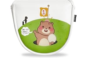 Golf Club Cover for Driver Fairway Wood Hybrid Mallet Putter Cover, Wootfairy Golf Club Headcovers Waterproof Leather White Accessories Compatible with Taylormade Odyssey and More Brand