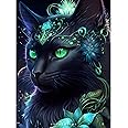 DAERLE Cat Diamond Painting, 5D Diamond Art Kits Cat With The Starry Night, Diamond Painting