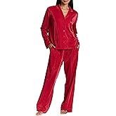 bebe Soft Velour Pajama Set for Women, Cozy Lounge Sleepwear Valentines Gifts for Her