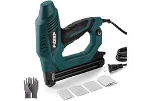FIDISP Electric 18 Gauge Nail Gun, 2 in 1 Brad Nailer Heavy Duty, 120V Stapler Gun with 2000pcs Nails and Crown Staples for Carpentry, Upholstery, DIY Woodworking