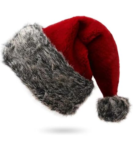 Unisex Adult Long Knit Santa Claus Christmas Hat With Pompom – Fun & Cozy Polyester Costume Cap For Holiday Parties