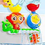 LULULIA Bath Toys for 1-5 Years Monkey Bath Toy with Suction Cup Cup Set view 1