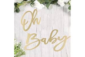 Luxurious OH Baby Wooden Sign for Unforgettable Baby Showers, Gender Reveal Parties, First Birthday Celebrations, and Eye-Cat