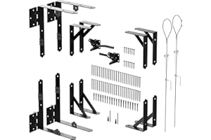 URDOGSL Heavy Duty Anti Sag Gate Kit with Upgraded Gate Hardware Kit, Anti Sag Gate Kit for Wooden Fence Vinyl Fence Gate(2 Set)