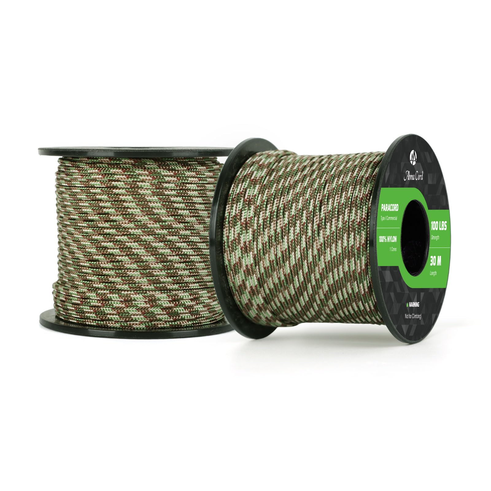 Abma Cord Paracord 100 lbs 2mm 100% Nylon 30M - Multi Camo