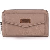 Montana West Wrangler Large Capacity Wallets Women with Wristlet and Metal Smooth Zipper