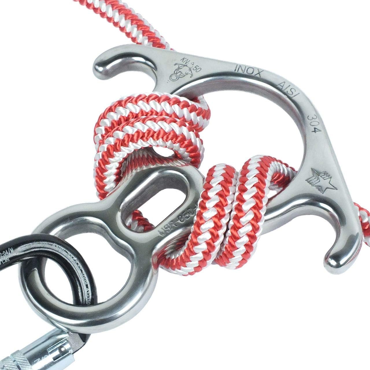 ProClimb Rescue Figure 8 Descender - Stainless Steel Belay Device w/Bent-Ears 50 kN : Climbing Rappel Devices : Sports & Outdoors