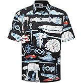 Hardaddy Men's Hawaiian Shirt Short Sleeves Printed Button Down Summer Beach Casual Shirts
