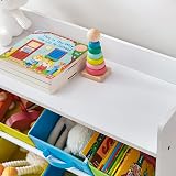 SONGMICS Toy Organiser 9 Removable Bins Shelf White GKR31WT view 6